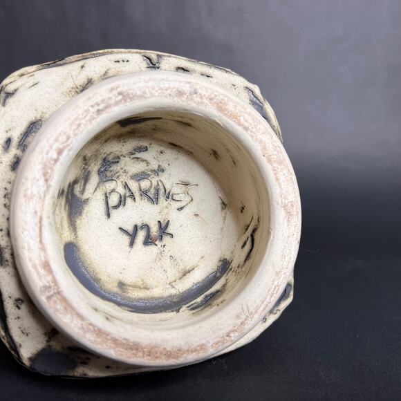 Porcelain, Brutalist Ceramic Art, Signed Studio Pottery, Barry Unitas Barnes - Picture 2 of 15